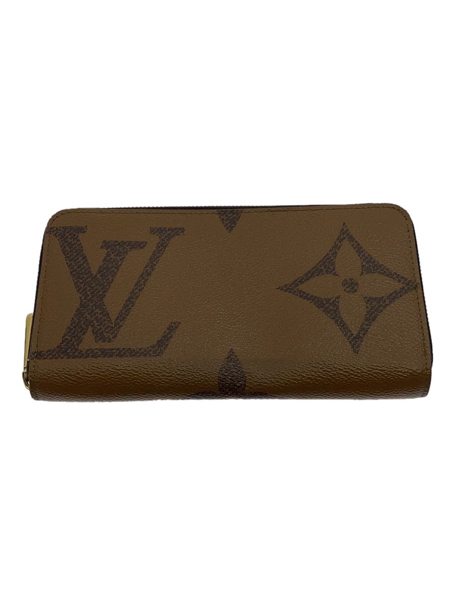 【中古】LOUIS VUITTON◆ジッピー・ウォレット_モノグラム・ジャイアント・リバース/PVC/BRW/メンズ【服飾雑貨他】