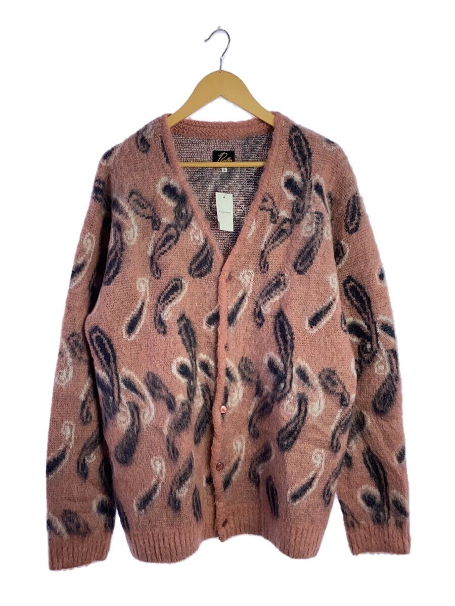 【中古】Needles◆23AW/MOHAIR CARDIGAN PAISLEY/L/モヘヤ/PNK/ペーズリー/NS281//【メンズウェア】