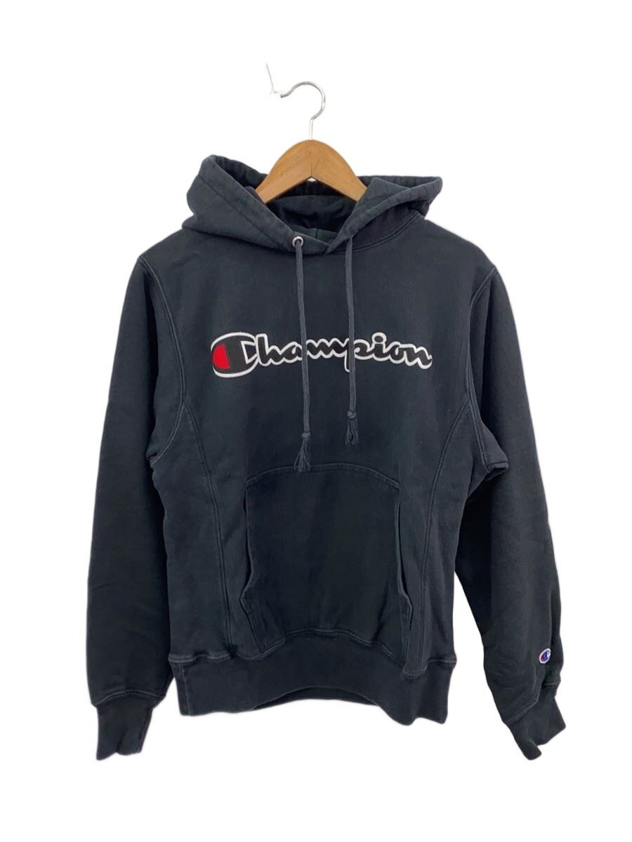 【中古】Champion◆REVERSE WEAVE/パーカー/S/綿織物/BLK【メンズウェア】