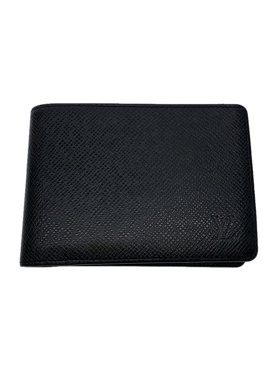 【中古】LOUIS VUITTON◆ポルト・ビエ・3ヴォレ_タイガ_BLK/--/BLK/メンズ【服飾雑貨他】