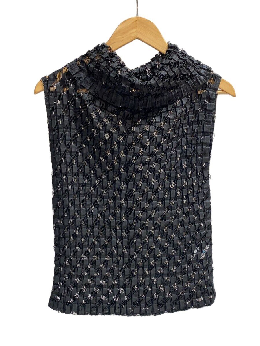 【中古】me ISSEY MIYAKE◆ノースリーブカットソー/ポリエステル/BLK/MI04JR277//【レディース御召しもの】