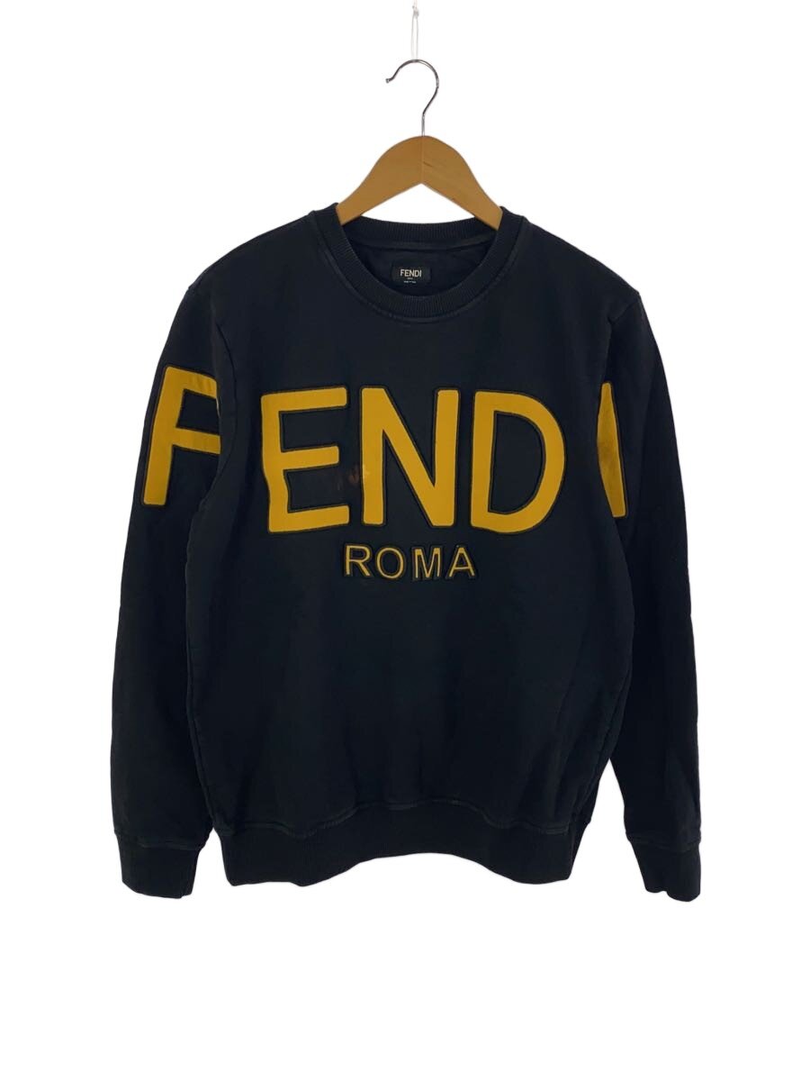 【中古】FENDI◆ロゴスウェット/L/コットン/BLK/FY0178 AEA6//【メンズウェア】|2nd STREET 店