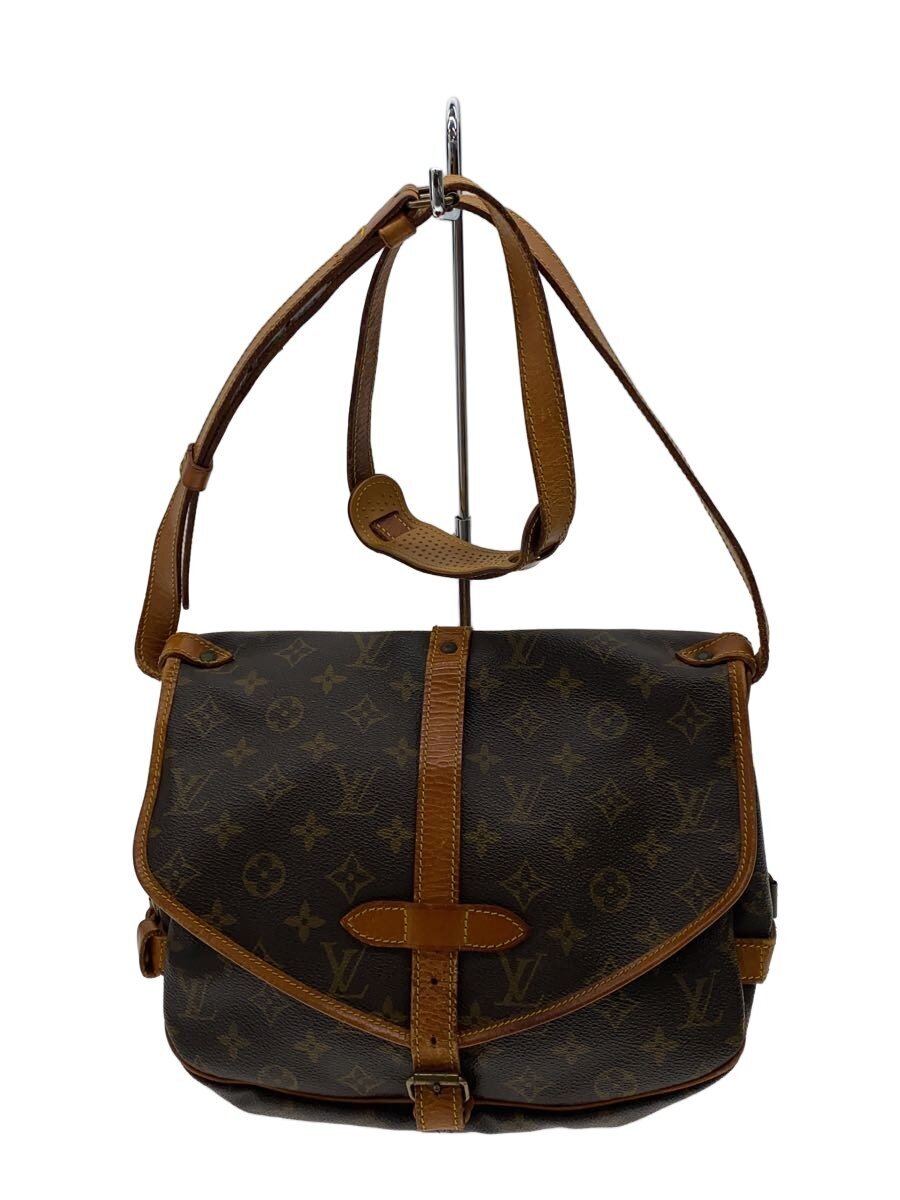 【中古】LOUIS VUITTON◆1)ソミュール30_モノグラム・帆布/PVC/BRW【御徒面子】