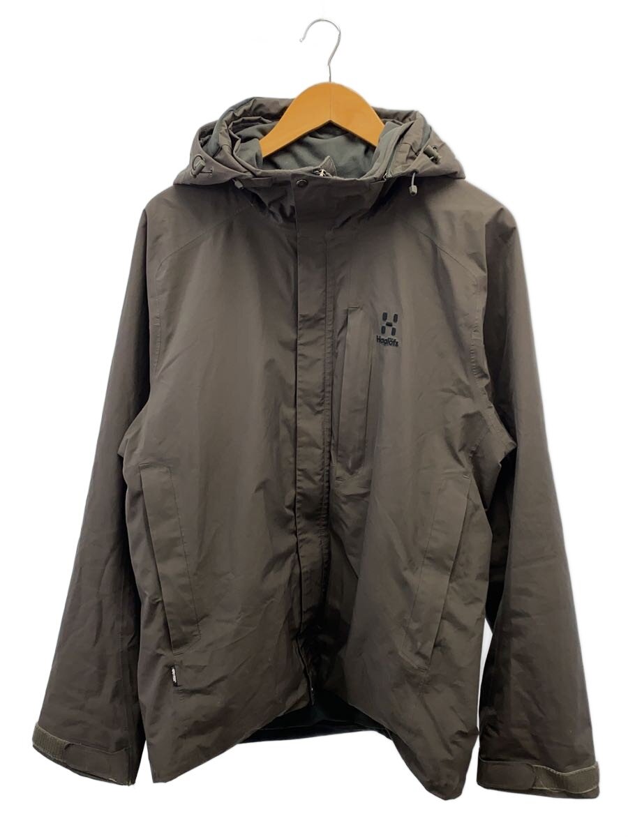 【中古】HAGLOFS◆マウンテンパーカ/L/ポリエステル/GRY/604152【メンズウェア】
