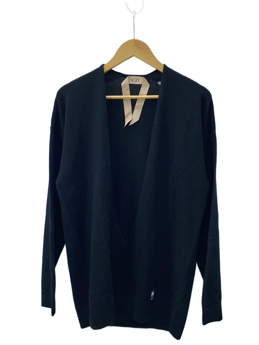【中古】N21(numero ventuno)◆編み物・プルオーバー(薄っぺら)/S/羊毛/BLK/無地/24i-a038-9004【レディース御召しもの】