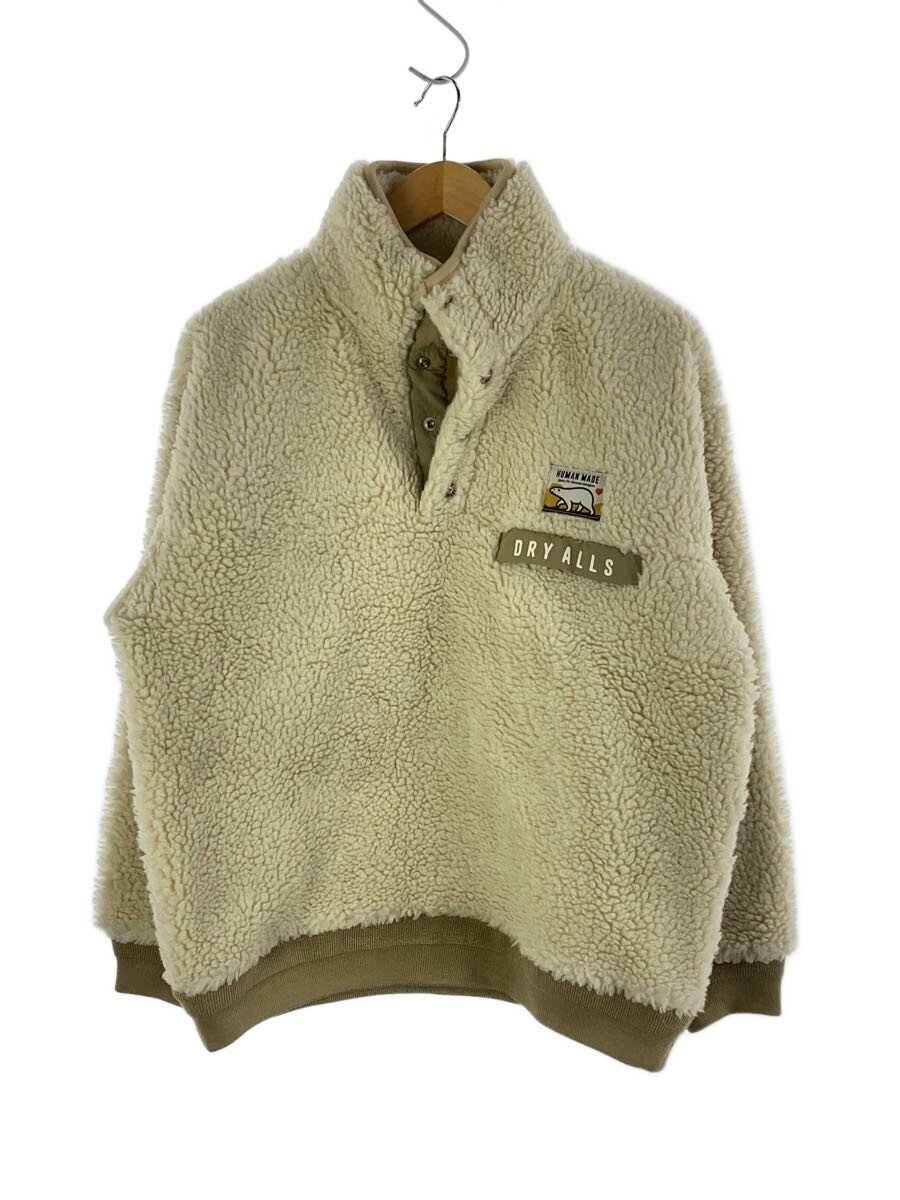【中古】HUMAN MADE◆編み物・スウェーター(朦々たる)/M/ポリエステル/IVO【メンズウェア】