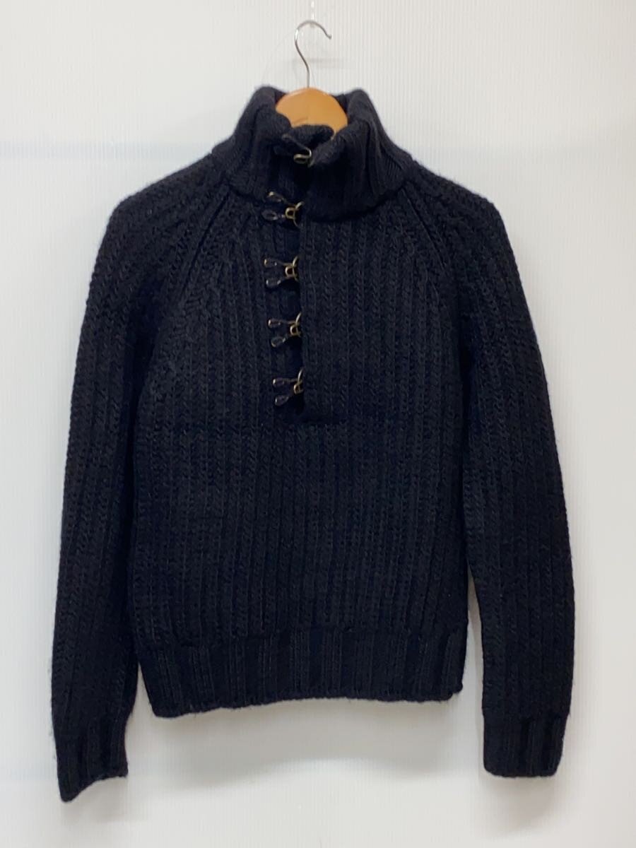 【中古】DOLCE\u0026GABBANA◆編み物・ティーシャツ(朦朦たる)/--/羊毛/BLK/無地【メンズウェア】