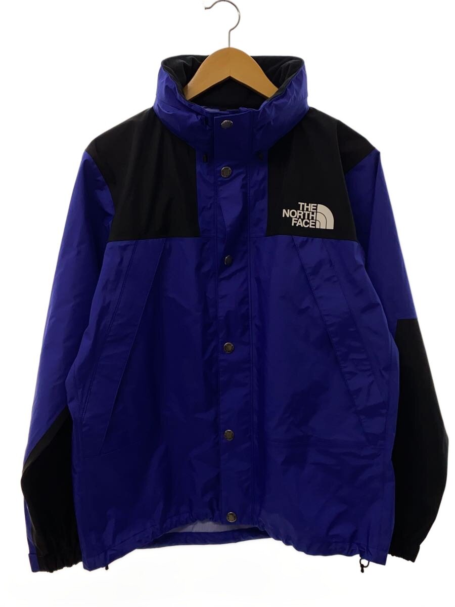 【中古】THE NORTH FACE◆MOUNTAIN RAINTEX JACKET_マウンテンレインテックスジャケット/M/ナイロン/BLU【メンズウェア】