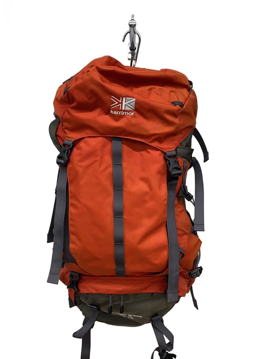 【中古】KARRIMOR◆cougar grace 55-70/背嚢/ナイロン/オレンジ色【御徒面子】