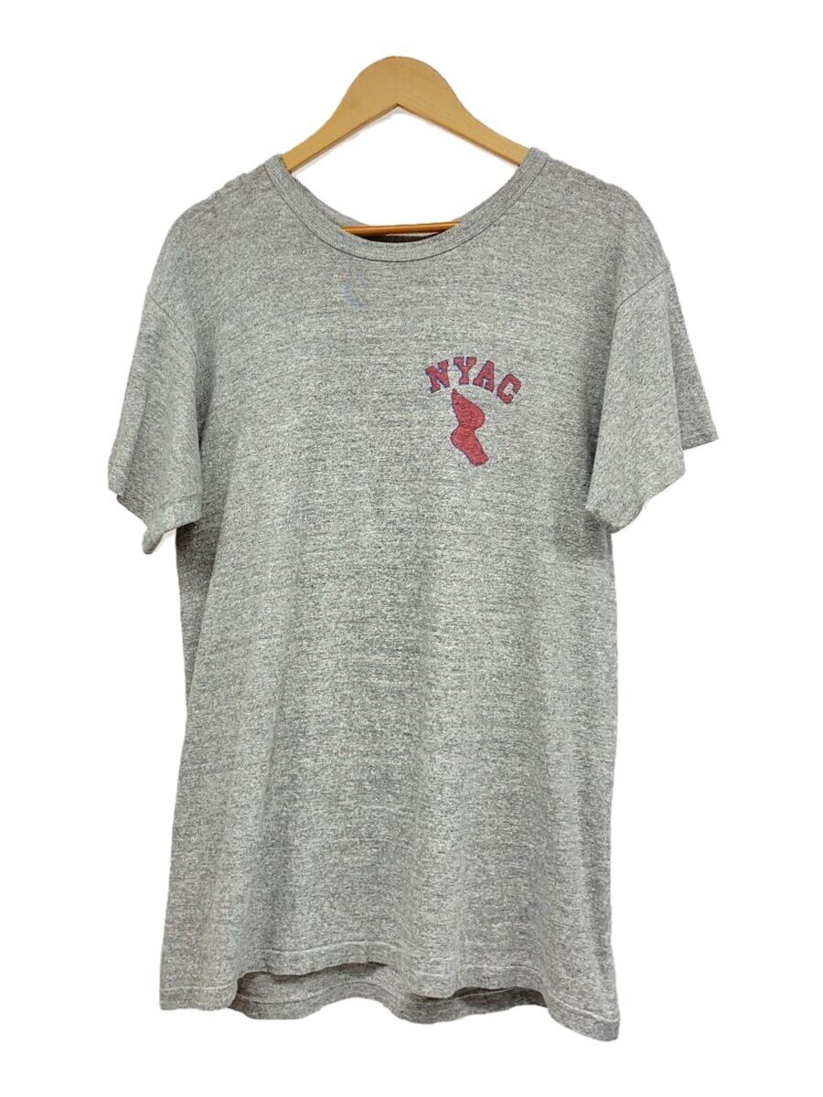 【中古】Champion◆80s/USA製/プルオーバー/NYAC/トリコタグ/後期/染み込み/L/綿織物/GRY【メンズウェア】
