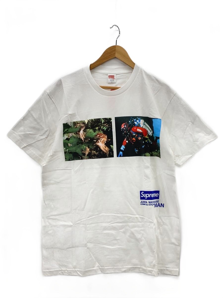 【中古】Supreme◆ティーシャツ/L/綿織物/WHT【メンズウェア】