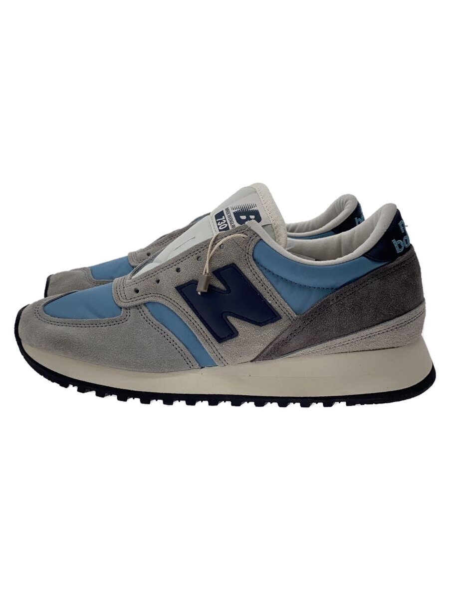 【中古】NEW BALANCE◆730 MiUK/ローカットスニーカー/US7.5/GRY/スウェード/M730GBN【シューズ】