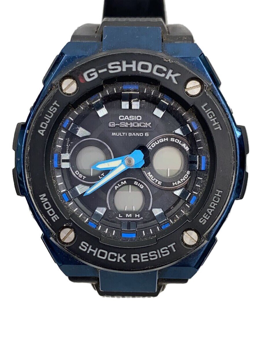 【中古】CASIO◆ソーラーウオッチ・G-SHOCK/デジアナ/BLK/BLK【服飾雑貨他】