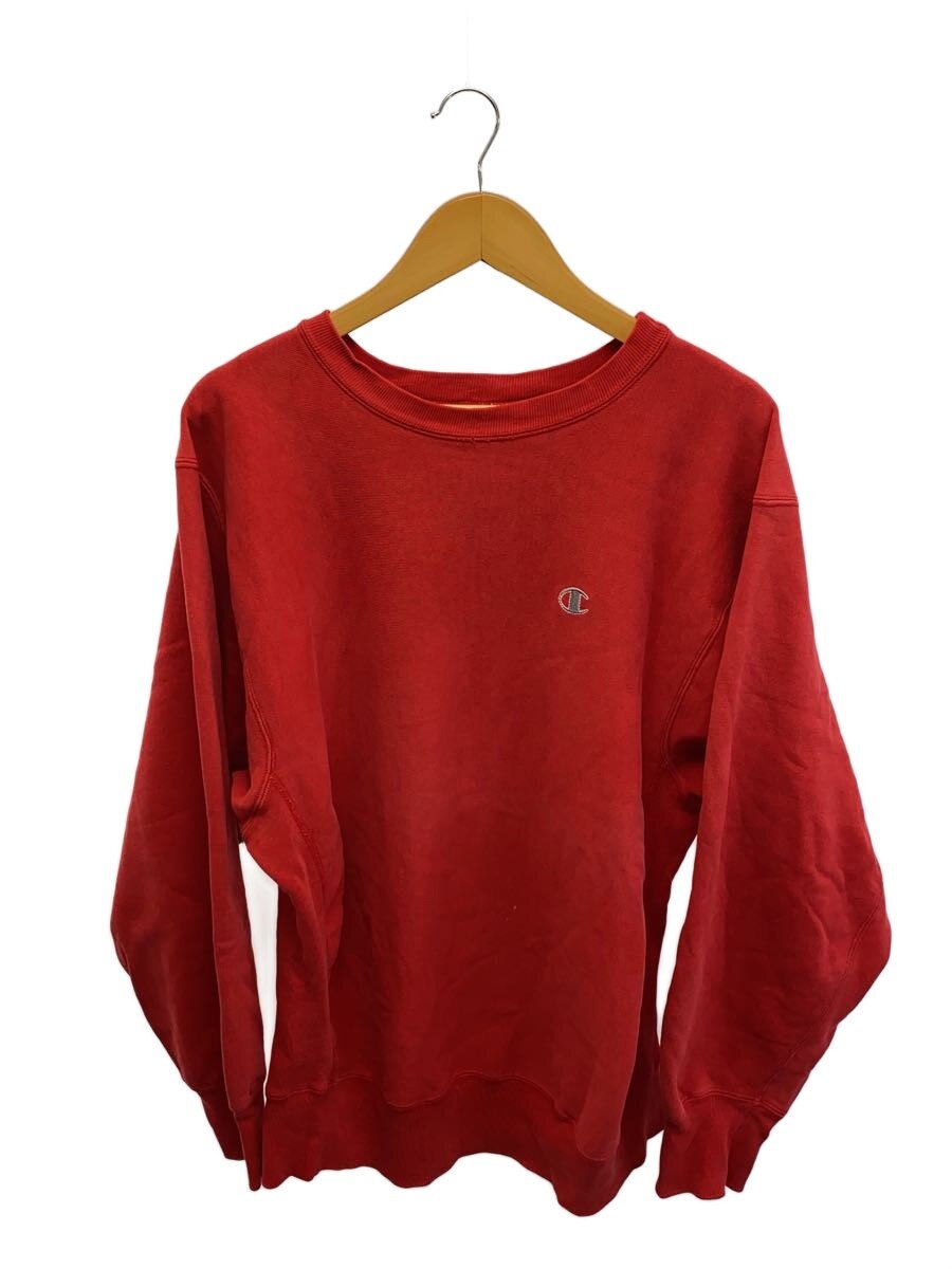 【中古】Champion◆80s/USA製/トリコタグ後期/REVERSE WEAVE/汗水/XL/綿織物/赤いこと【メンズウェア】