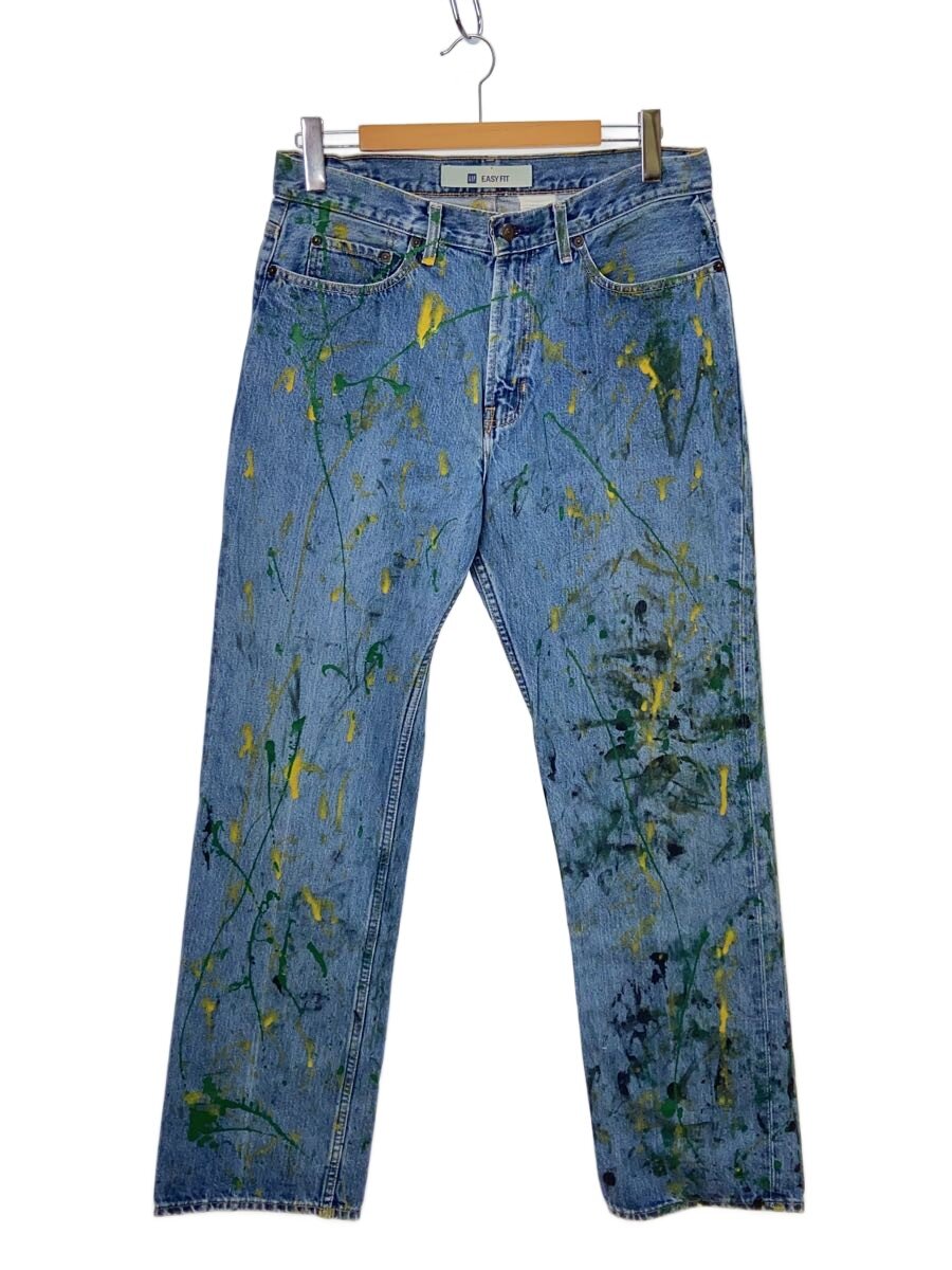 【中古】GAP◆下つ方/34/ジーンズ/IDG/総柄/90s～/メキシコ合衆国製//【メンズウェア】