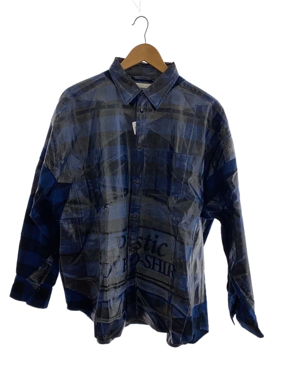【中古】doublet◆DEADSTOCK PACKAGE SHIRT/18ss/ジャケット/M/コットン/ブルー/無地【メンズウェア】|2nd STREET 店