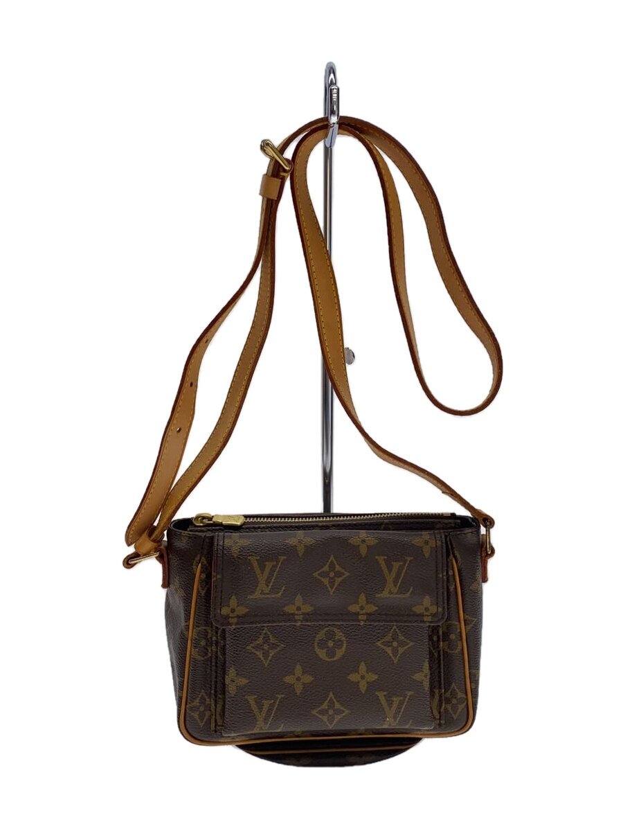【中古】LOUIS VUITTON◆ヴィバ・シテPM_モノグラム・帆布/PVC/BRW/総柄【御徒面子】