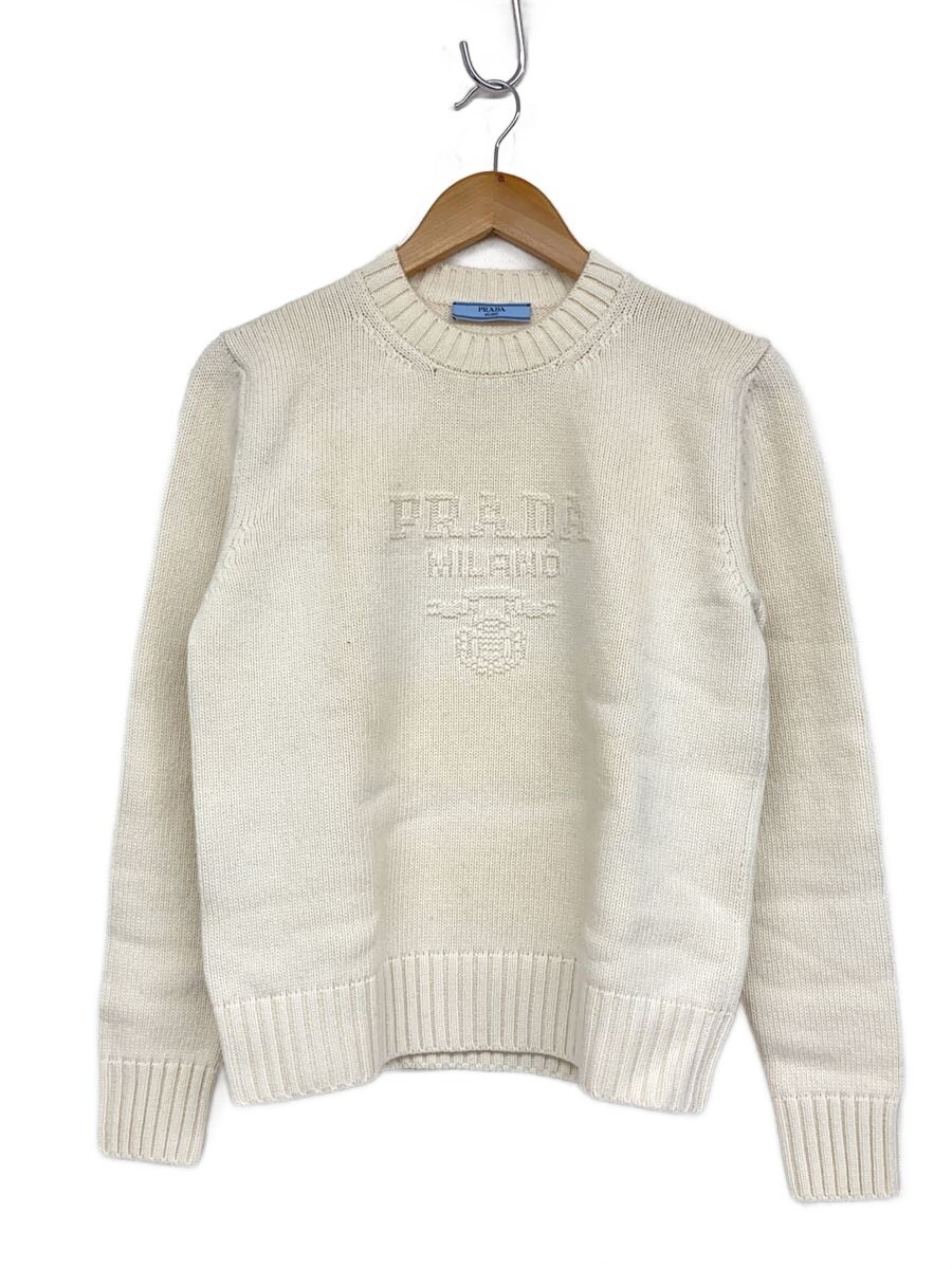 【中古】PRADA◆ニット・セーター(厚手)/38/ウール/BEG/無地/P24A3G S232 1ZHN【レディースウェア】｜2ｎｄ STREET 店