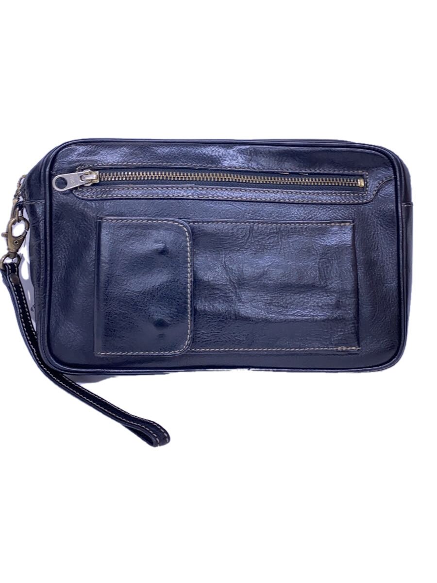 【中古】BALLY◆御徒面子/なめし革/BLK/無地【御徒面子】