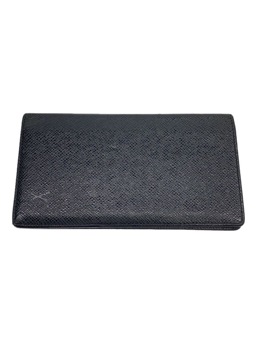 【中古】LOUIS VUITTON◆ポルト・バルール・カルト・クレディ_タイガ_BLK/--/BLK/メンズ【服飾雑貨他】