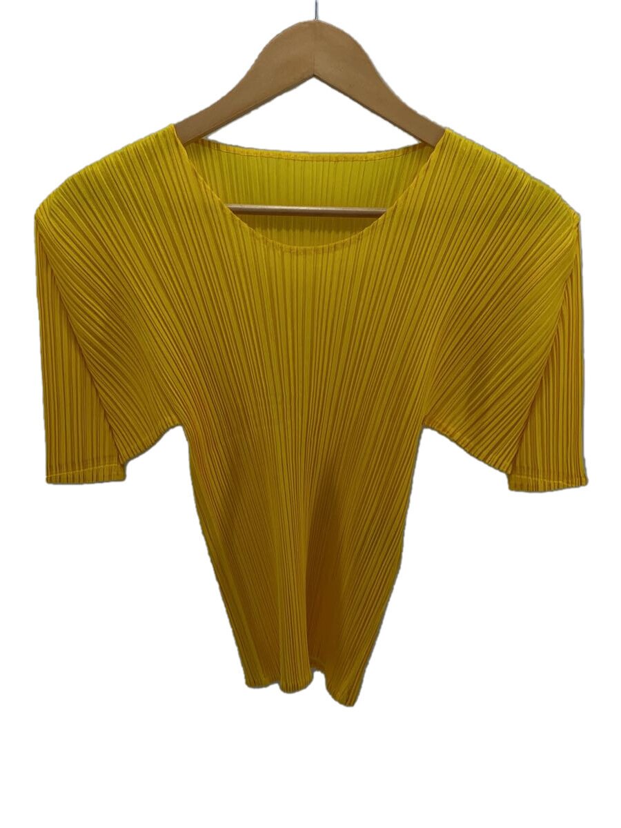 【中古】PLEATS PLEASE ISSEY MIYAKE◆半袖カットソー/3/ポリエステル/YLW/無地/PP97-JK012【レディースウェア】｜2ｎｄ STREET 店