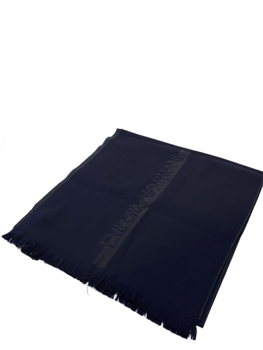 【中古】GIORGIO ARMANI◆袈裟/カシミヤ/BLU/無地/レディース/青み/【服飾雑貨他】