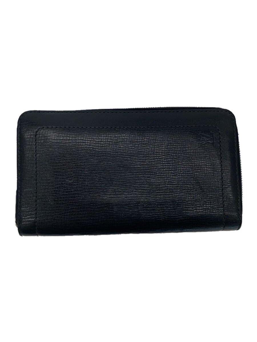 【中古】LOUIS VUITTON◆ジッピー・オーガナイザー_ユタ/レザー/BLK/メンズ【服飾雑貨他】