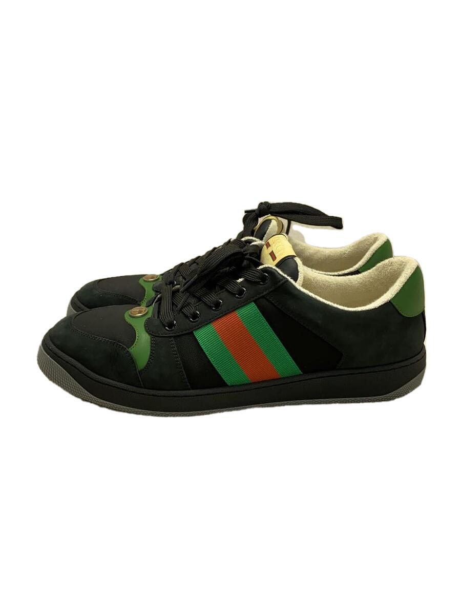 【中古】GUCCI◆ローカットスニーカー/US10/BLK/576223/洗浄剤シューズ/イタリア製/GG見澄ます【シューズ】