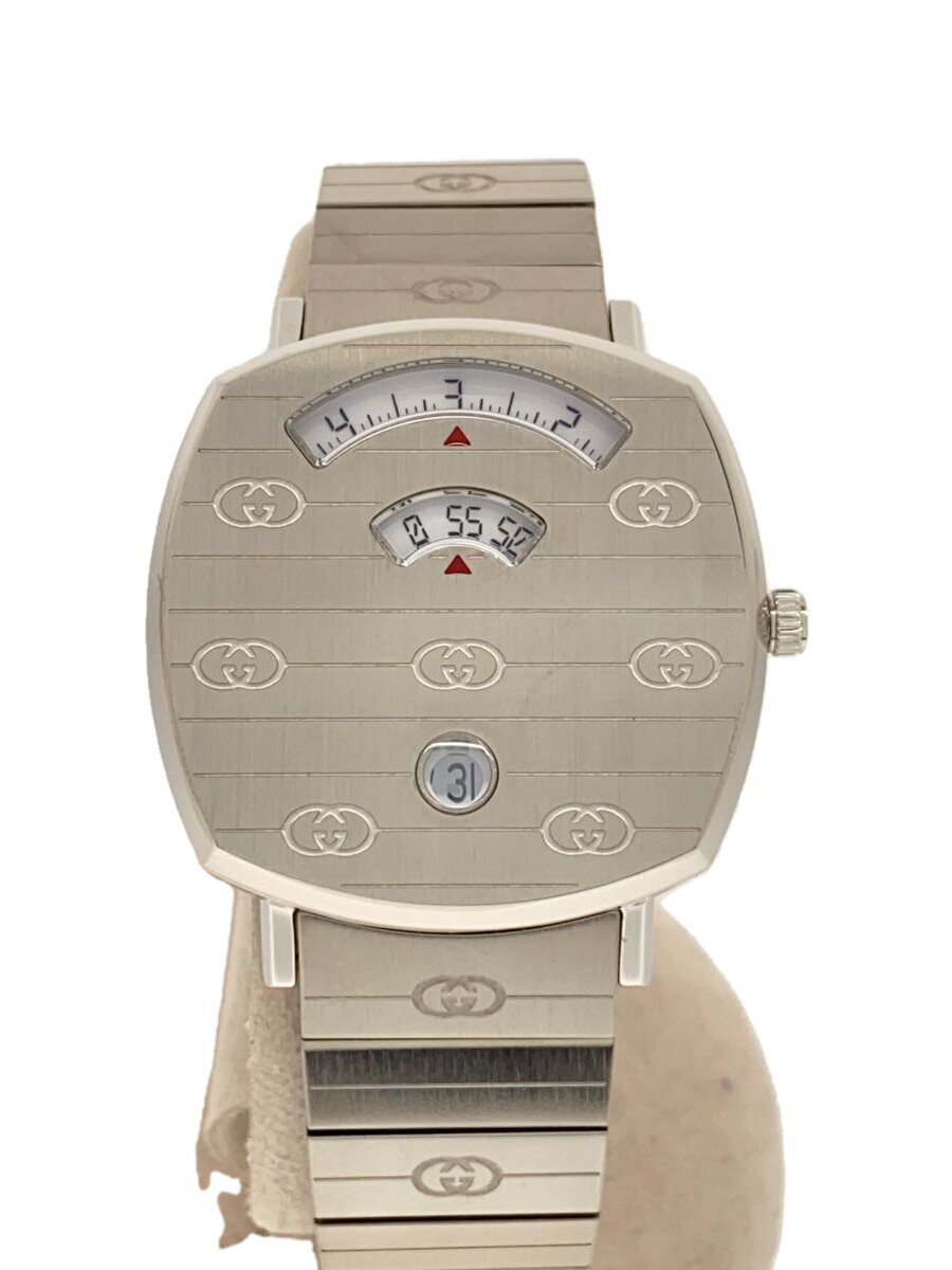 【中古】GUCCI◆石英ウオッチ/アナログ/ステンレス鋼/SLV/SLV【服飾雑貨他】