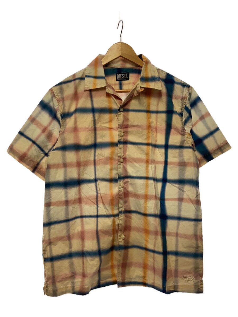 【中古】DIESEL◆S-FRANK-CHECK/半袖シャツ/44/コットン/BEG/チェック//【メンズウェア】｜2ｎｄ STREET 店