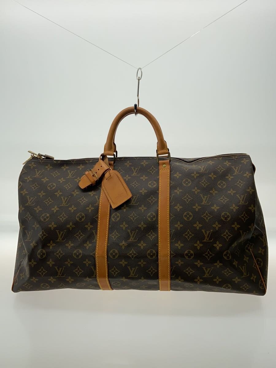 【中古】LOUIS VUITTON◆キーポル55_モノグラム・帆布_BRW/PVC/BRW【御徒面子】