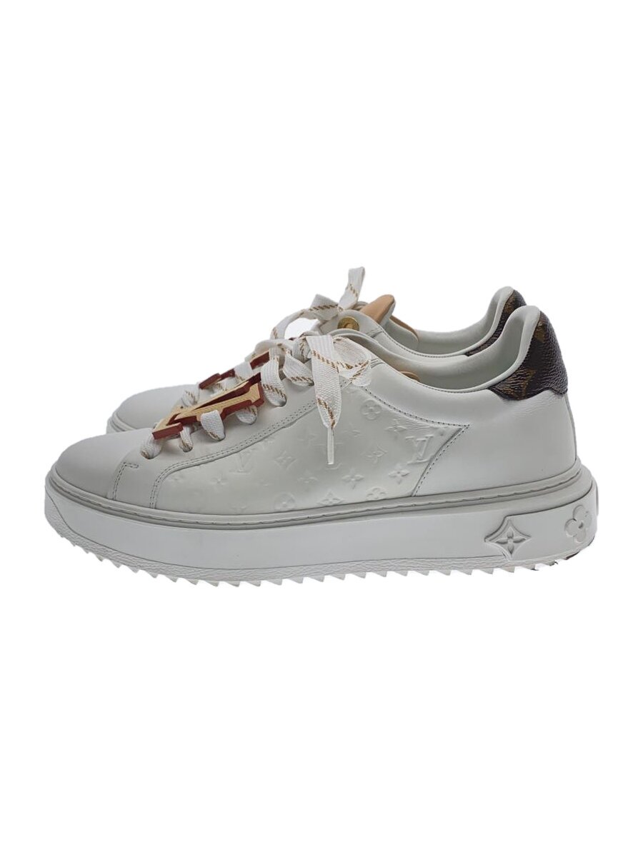 【中古】LOUIS VUITTON◆23SS/モノグラムスニーカー/37.5/ホワイト/レザー/内側色移り汚れあり【シューズ】|2nd STREET 店