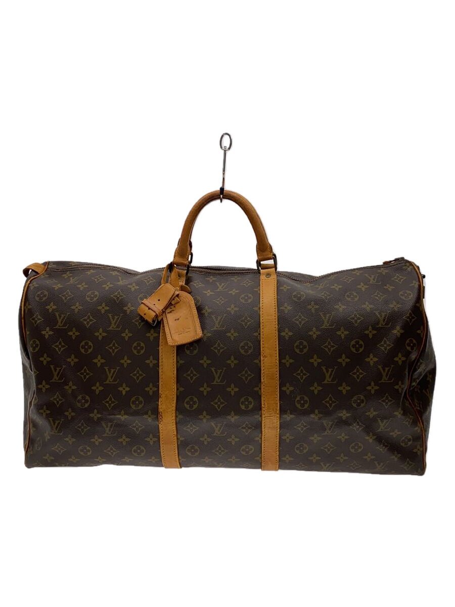 【中古】LOUIS VUITTON◆キーポル・バンドリエール60_モノグラム・帆布_BRW/PVC/BRW【御徒面子】