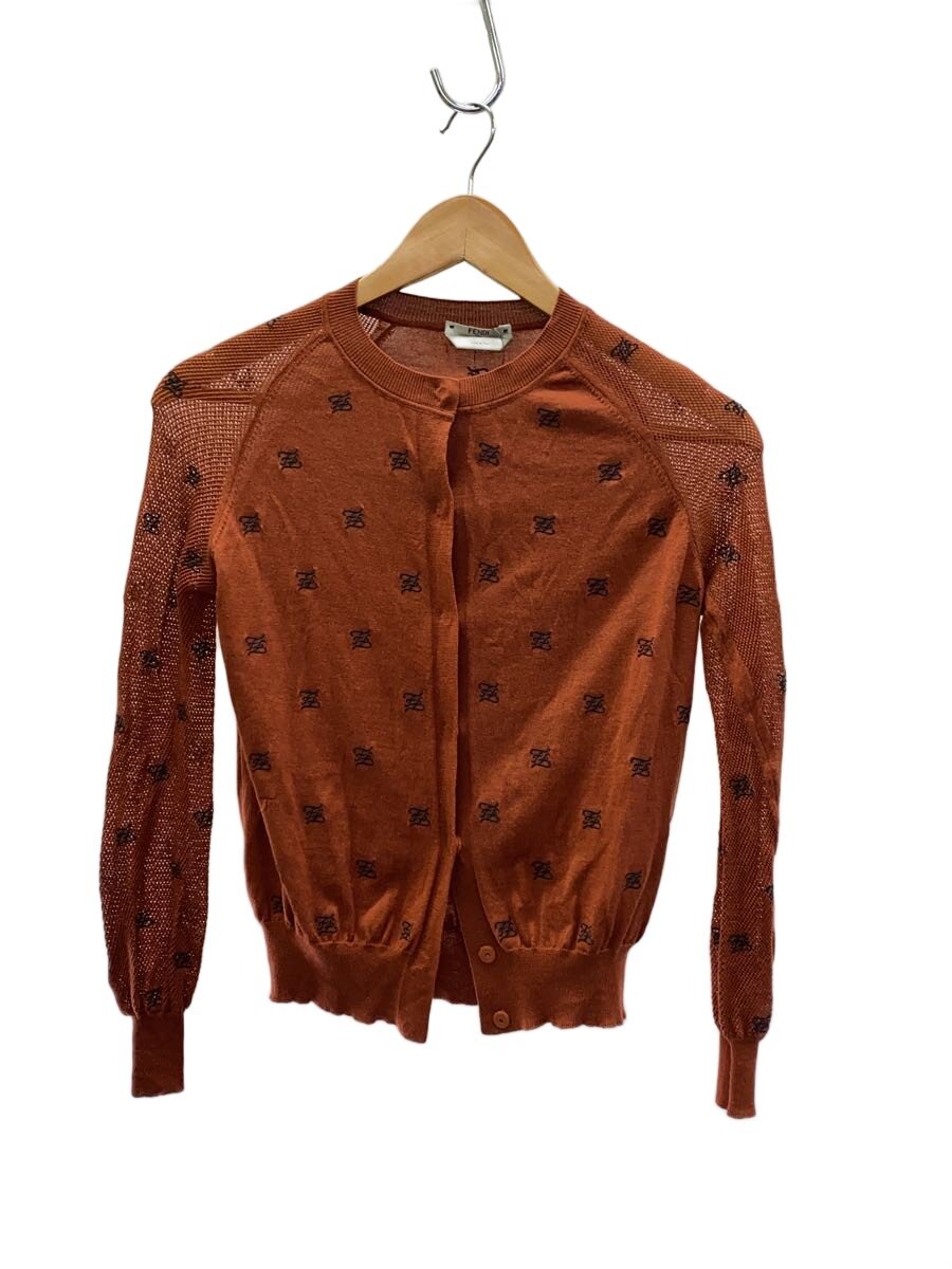 【中古】FENDI◆カシミヤ混F柄カーディガン(薄手)/36/ウール/BRW/FZC609【レディースウェア】｜2ｎｄ STREET 店