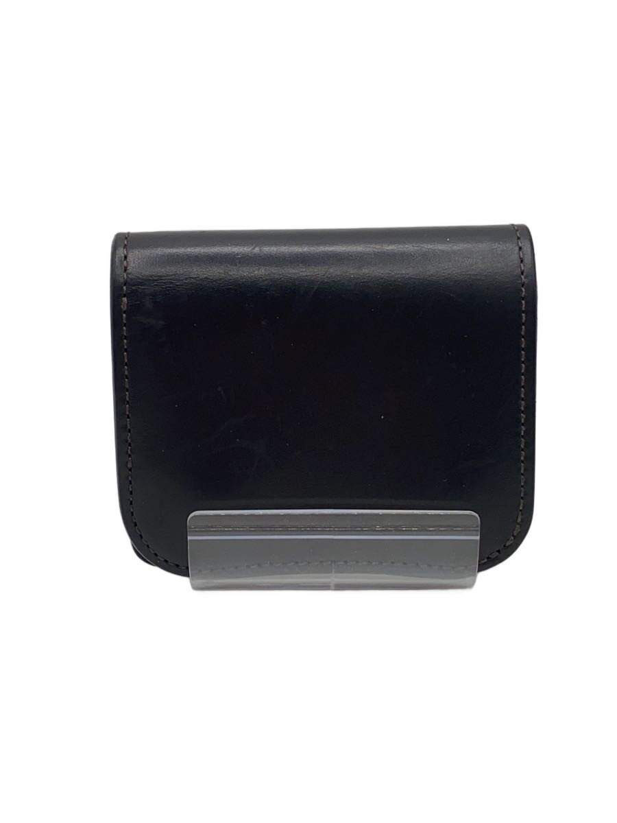【中古】WILD SWANS◆2つ折り紙入れ/なめし革/BLK/メンズ【服飾雑貨他】