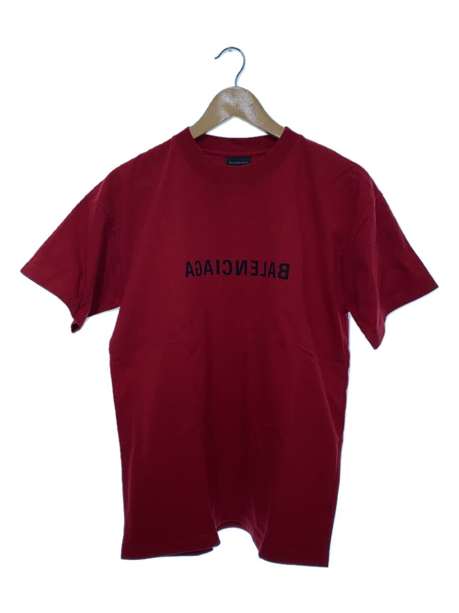 【中古】BALENCIAGA◆リバースロゴ/プルオーバー/XS/綿織物/RED/HT82 612965 TNVR2 6167【メンズウェア】