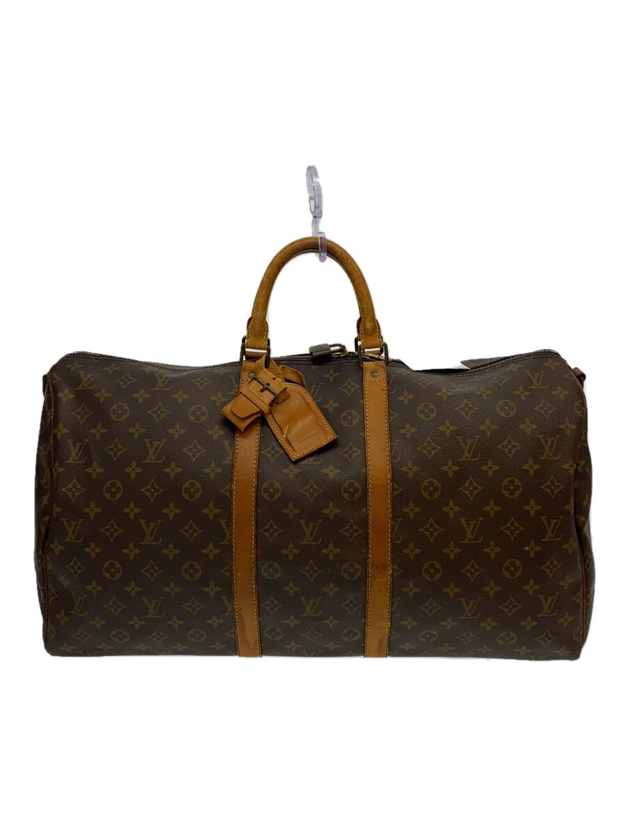 【中古】LOUIS VUITTON◆キーポル55_モノグラム・帆布_BRW/PVC/BRW/総柄/※落ち込み有//【御徒面子】