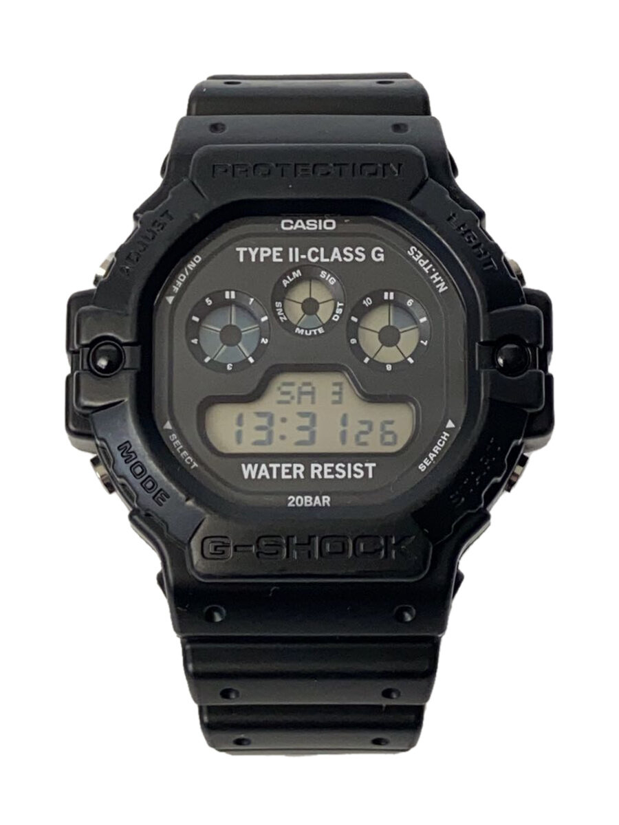 【中古】CASIO◆石英ウオッチ/デジタル/天然ゴム/BLK/BLK/DW-5900NH//【服飾雑貨他】