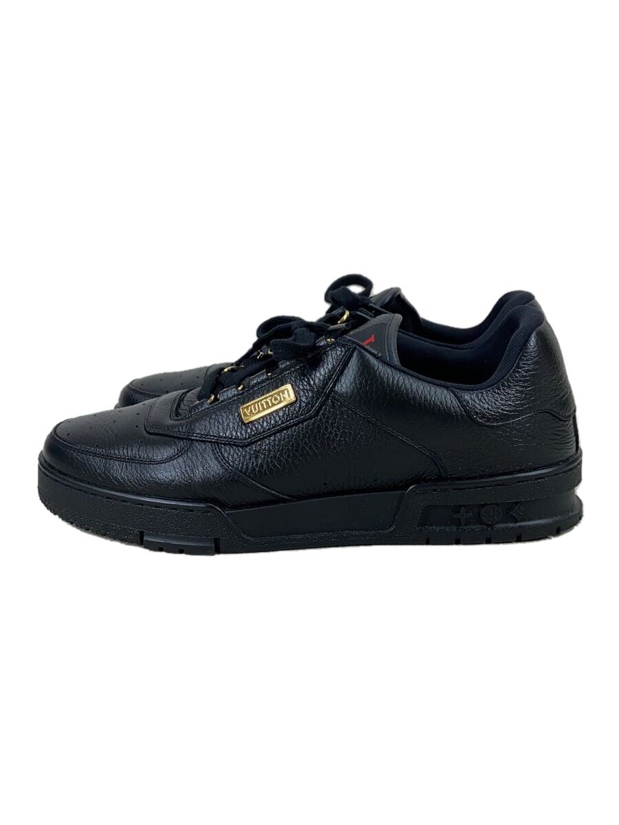 【中古】LOUIS VUITTON◆トレイナーライン/ローカットスニーカー/US8/BLK【シューズ】