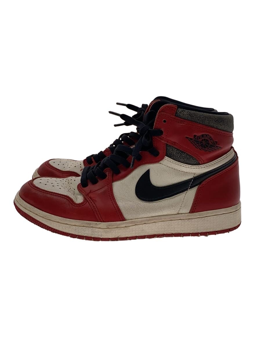 【中古】NIKE◆AIR JORDAN 1 RETRO HIGH OG_エアジョーダン 1 レトロ ご機嫌 OG/26.5珊/WHT【シューズ】