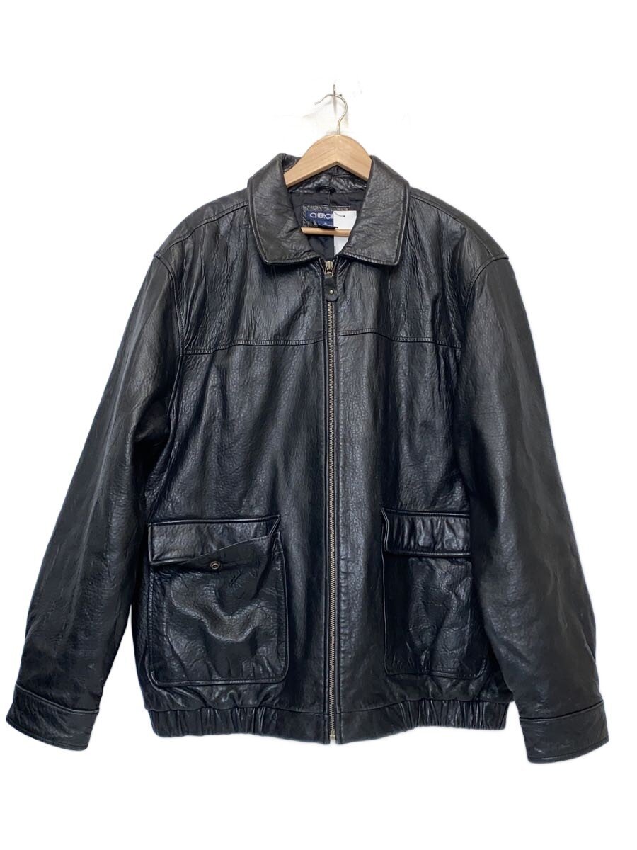 【中古】CHEROLEE/レザージャケット・ブルゾン/XL/レザー/BLK【メンズウェア】|2nd STREET 店