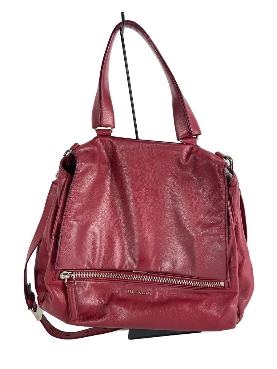 【中古】GIVENCHY◆ショルダーバッグ/なめし革/RED【御徒面子】