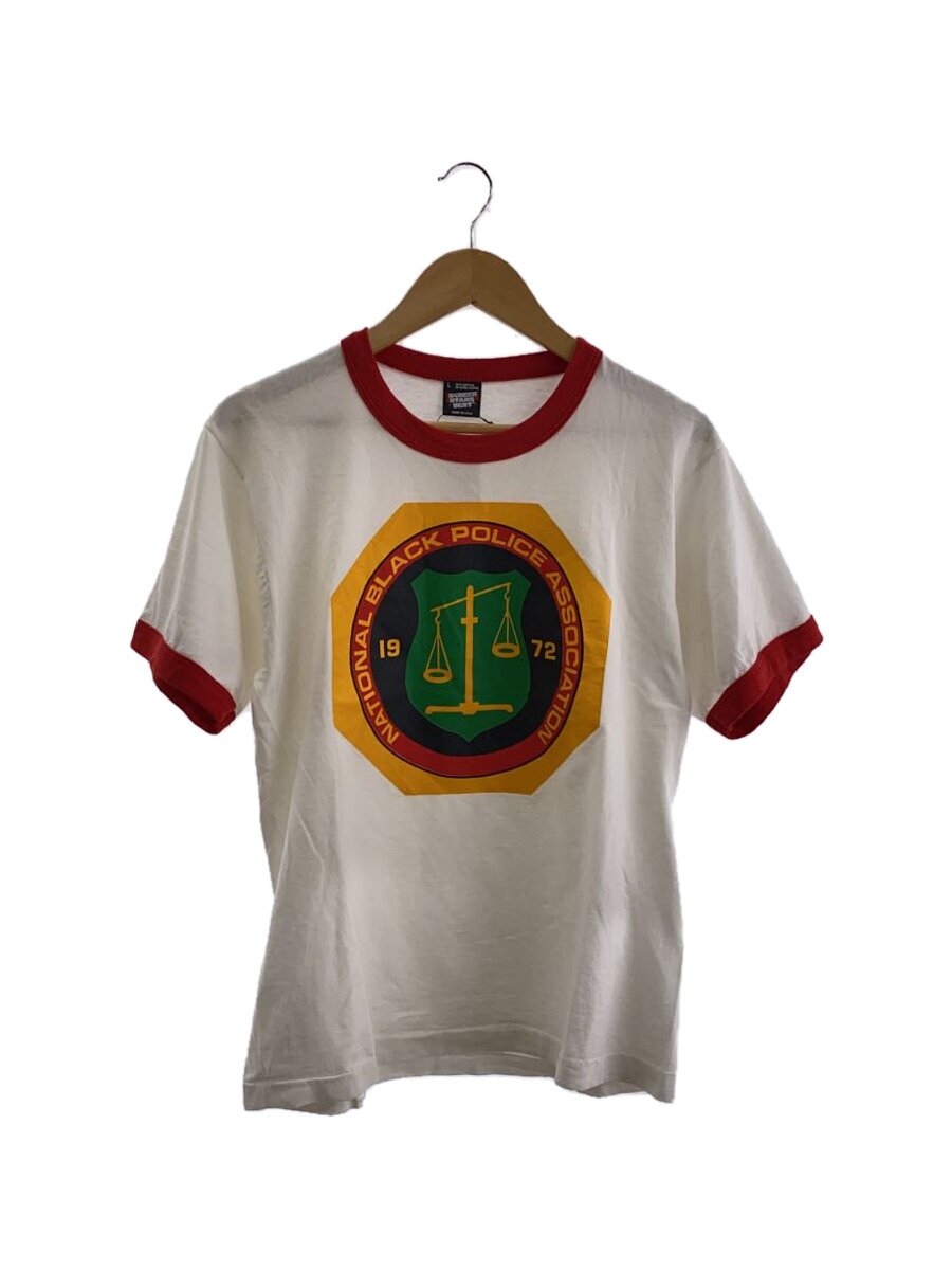 【中古】SCREEN STARS◆70s/NATIONAL BLACK POLICE ASSOCIATION/プルオーバー/L/綿織物/WHT//【メンズウェア】