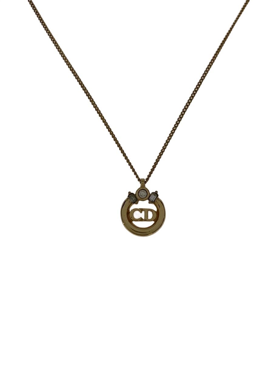 【中古】Christian Dior◆首飾り/--/GLD/いの一番有/レディース/CDロゴタイプ/倶楽部/生産ライン石ころ【服飾雑貨他】