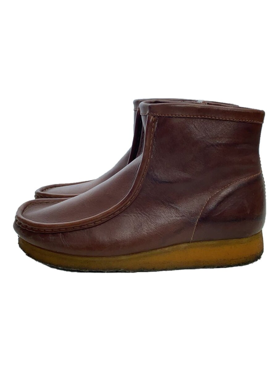 【中古】Clarks◆ブーツ/UK7/BRW/なめし革/0504500629【シューズ】