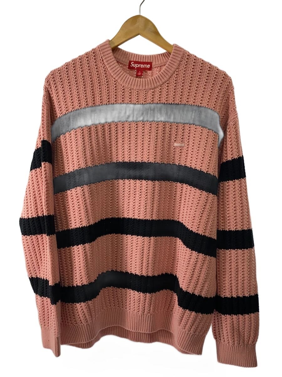 【中古】Supreme◆編み物・プルオーバー(朦々たる)/L/綿織物/PNK/間借り人【メンズウェア】