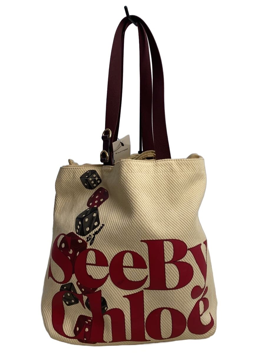【中古】SEE BY CHLOE◆トートバッグ/--/IVO【御徒面子】