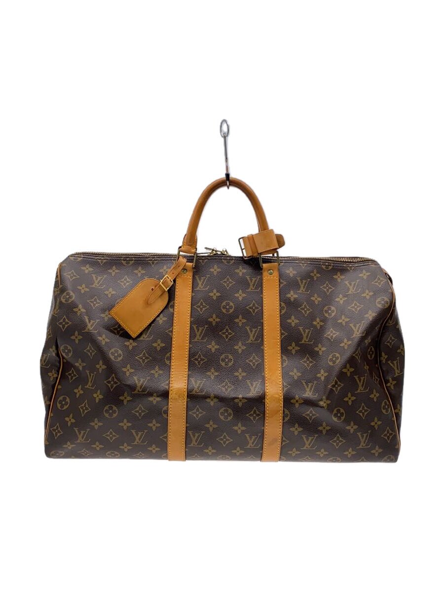 【中古】LOUIS VUITTON◆キーポル50_モノグラム・帆布/PVC/BRW/総柄【御徒面子】