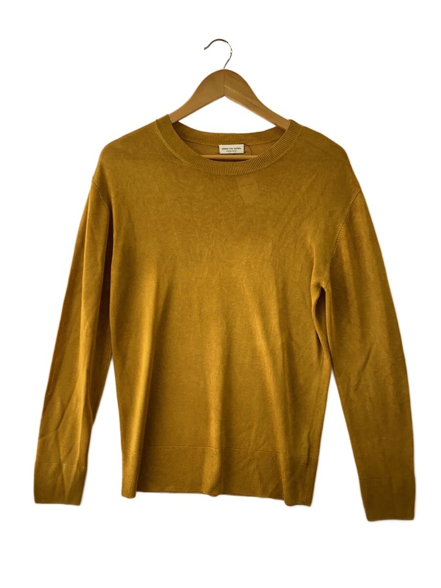 【中古】DRIES VAN NOTEN◆編み物・プルオーバー(薄っぺら)/XS/アセテート/YLW【メンズウェア】