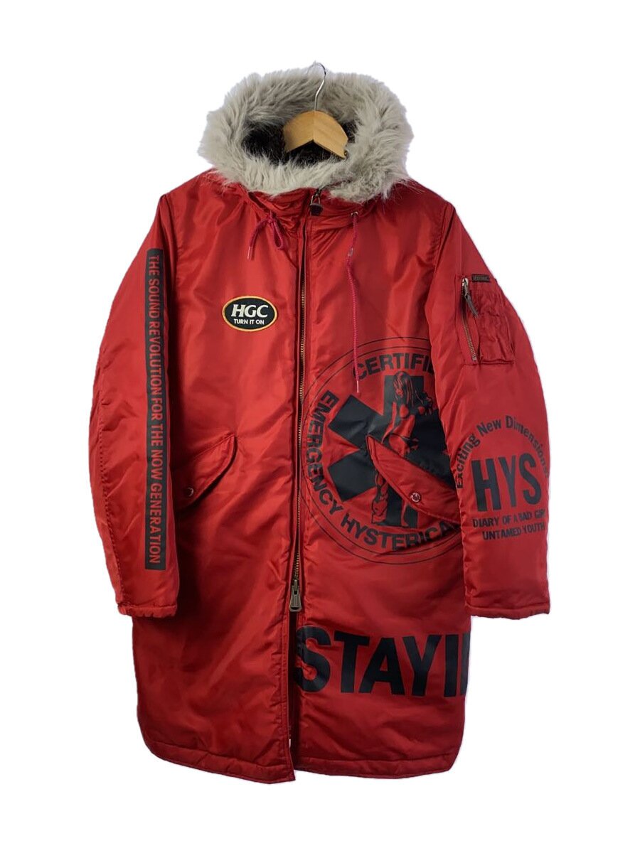 【中古】HYSTERIC GLAMOUR◆ダウンジャケット/M/ポリエステル/RED/01203ac01【メンズウェア】｜2ｎｄ STREET 店
